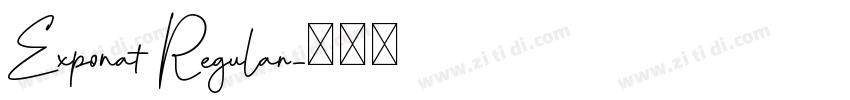 Exponat Regular字体转换